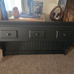 Solid Wood Black Shelf