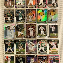 Oakland Athletics 25 Card Baseball Lot! Rookies, Prospects, Parallels, Short Prints, Variations & More!