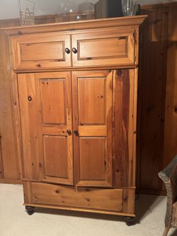 Knotty Pine Armoire 