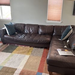 Free Leather Sectional Couch 
