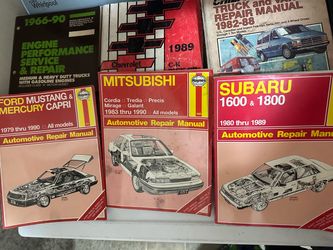 Vintage Haynes & Chilton Auto Repair Manuals Lot – Ford Toyota Subaru Mitsubishi Chevy