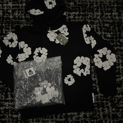 Denim Tears Black And White Hoodie