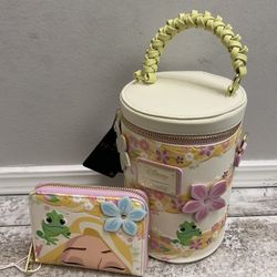 NWT Loungefly Rapunzel Folden Hair Crossbody Bag And Wallet