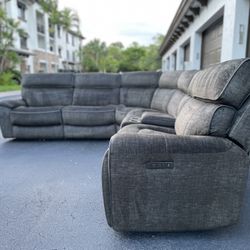 Sectional Couch/Sofa - Recliners - Gray - Chenille - Delivery Available 🚛