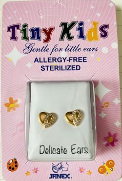 Kids earring 24k gold plated