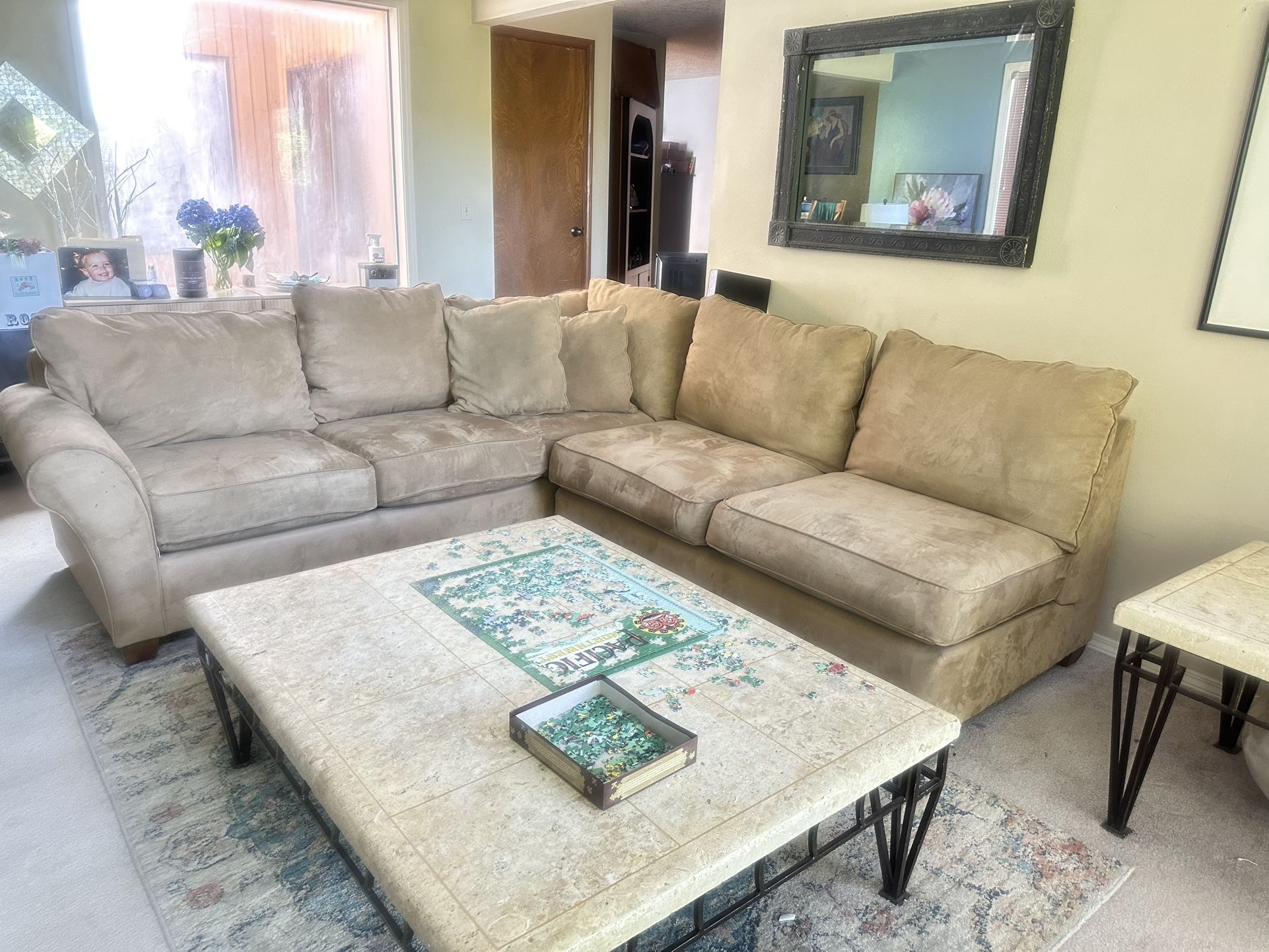 Tan Sectional Sofa Couch