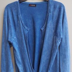 BLUE UNIQE DESIGN CARDIGAN/JACKET FROM ITALY 🇮🇹  ( FITS IN LARGE / XLARGE )