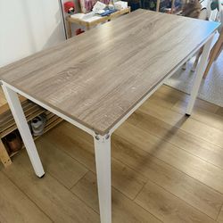 White/oak wood table (48”x24”)