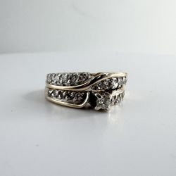 Ladies 1/2ctw Diamond 14k Yellow Gold Wedding Ring Set Size 5 11053088