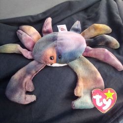 Vintage TY Beanie Baby - Claude the Crab w/ tag Errors 