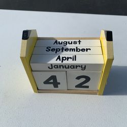 School calendar wooden block calendar teacher calendar Coral Springs 33071