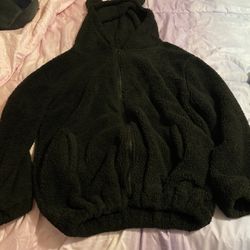 Hoodie, Fuzzy Teddy Bear, With Ears And Little Tail