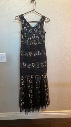 Black And Gold Cocktail Dress, Candalite Petite, Size PS