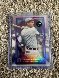 Rogers Hornsby purple baseball card /75