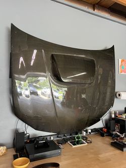 Subaru Carbon Fiber Hood Art Display