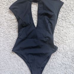 Woman Black Bodysuit 