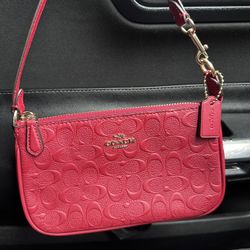 Red coach shoulder bag