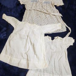 Vintage silk baby dresses, size 12-18 mos, laundered