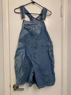 Womens Large Vintage Shorteralls Short Overalls