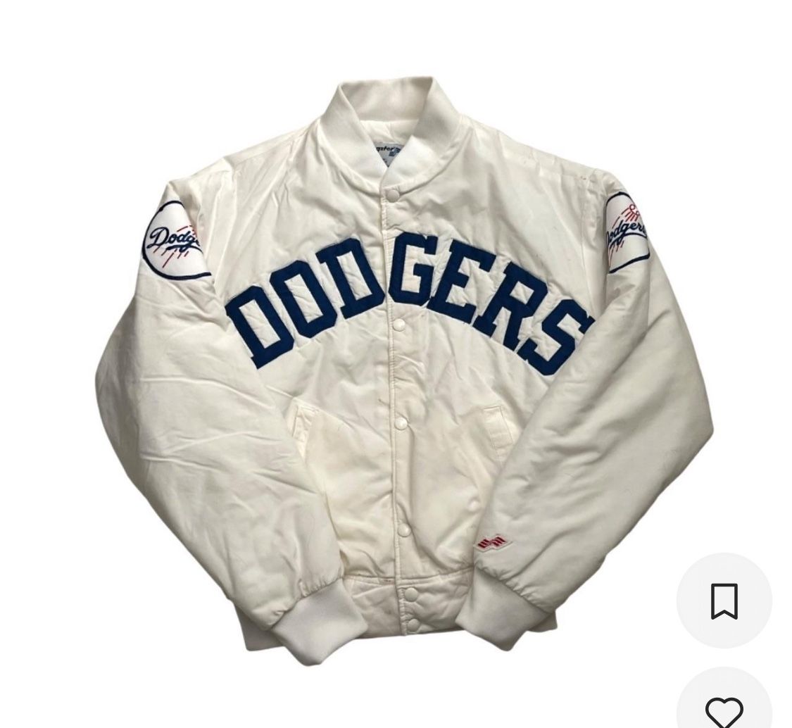 90’s Vintage RARE White Dodger Jacket