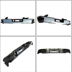 Rear Bumper Assembly Chrome Steel Replacement for Silverado Sierra 1(contact info removed) 2015 2016 2017 2018 Replacement for GM1103176 GM1102558