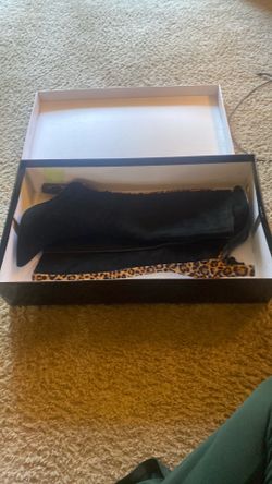 Alfani Cheetah Leather Boots Size 8.5