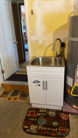 Brand New Utility Cabinet Sink and Faucet $250