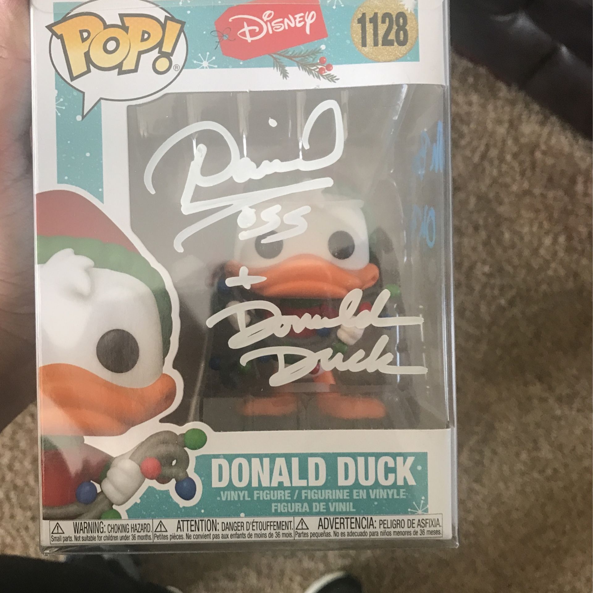 Signed Donald Duck Christmas Funko Pop