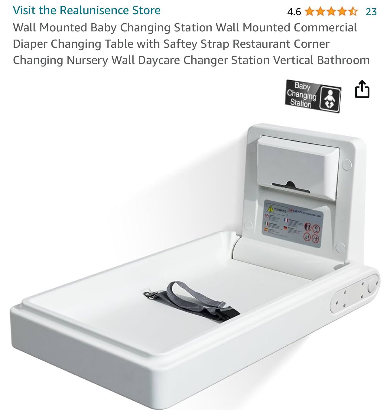 Wall Mounted Baby Changing Station