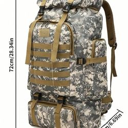 Camo Camping Backpack 