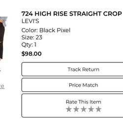 Levi Straight Crop Jeans 