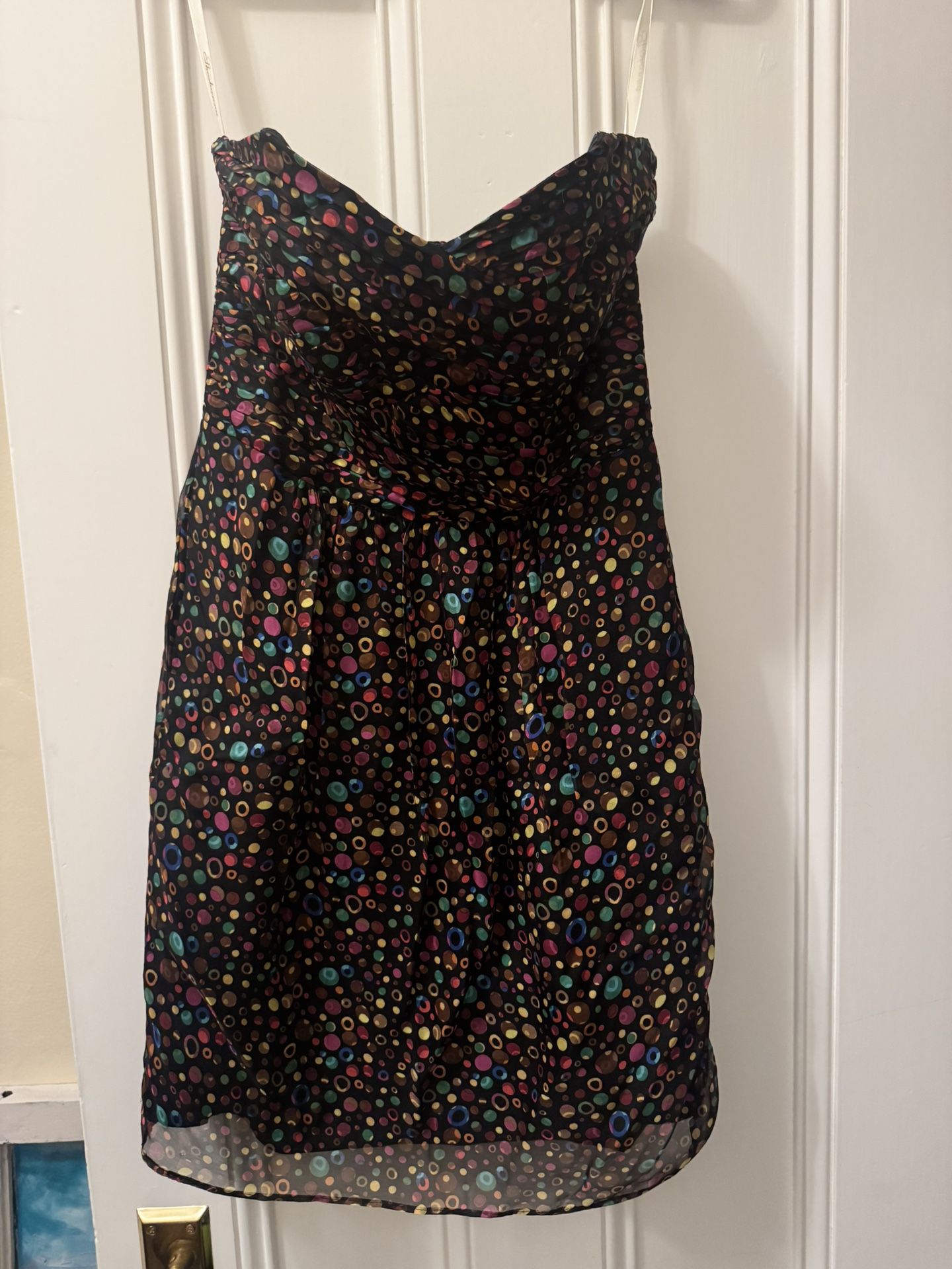 Polka Dot Strapless Dress Size 4 