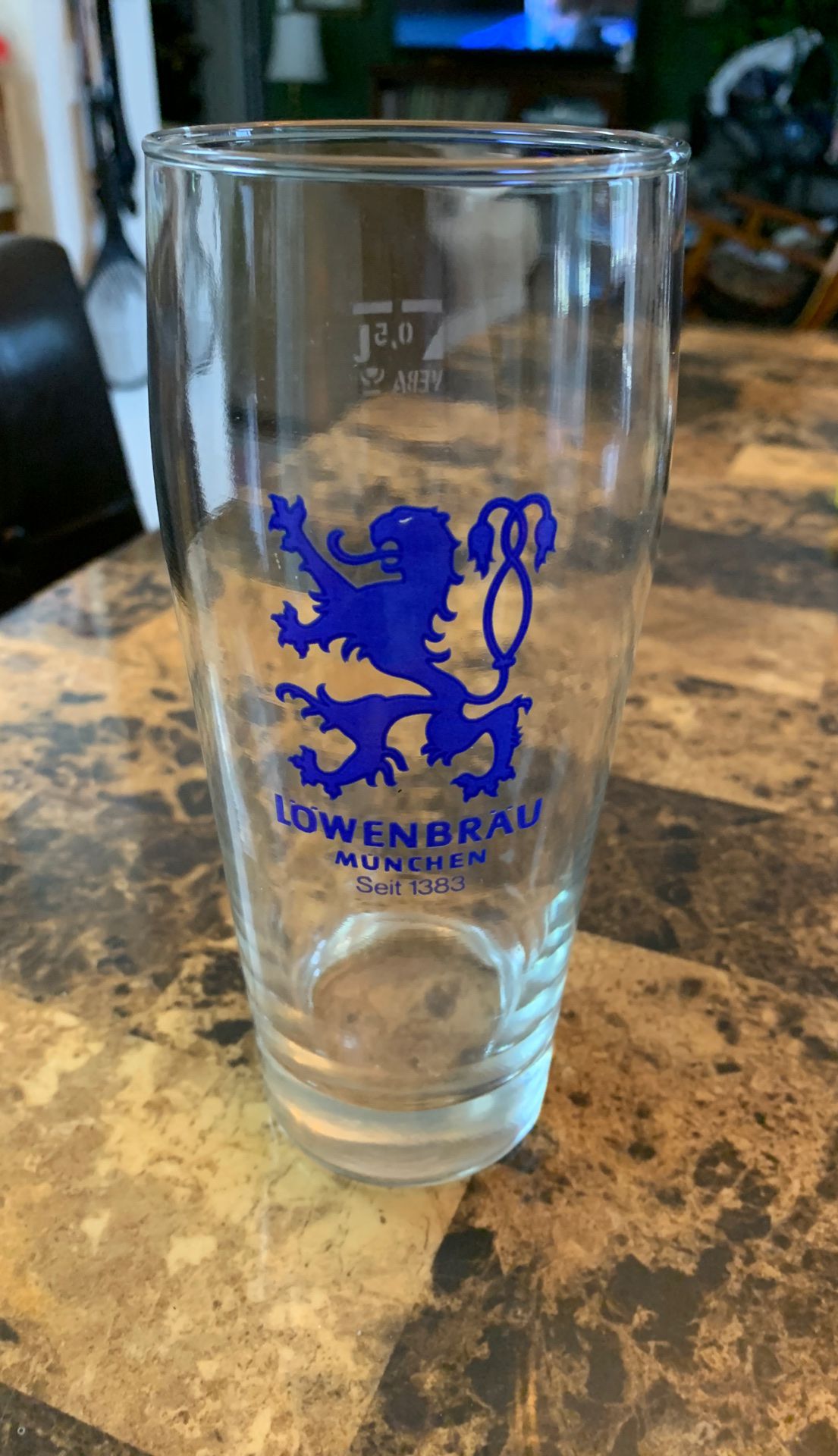 Lowenbrau beer glass.5L