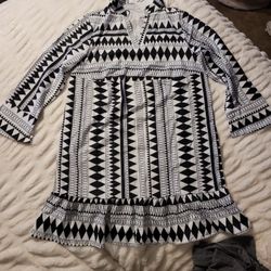 Geometric Print Dress By Gzyige