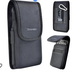 Stronden Heavy Duty Holster for iPhone 15, 15 Pro, 14, 14 Pro, 13, 13 Pro, 12, 12 Pro, 11, XR - Military Grade Nylon Belt Case Rugged Pouch w/Metal Cl