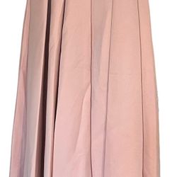 New Mac Duggal Blush Pink Gown Dress Long Off Shoulders Pleats size 4 MacDuggal