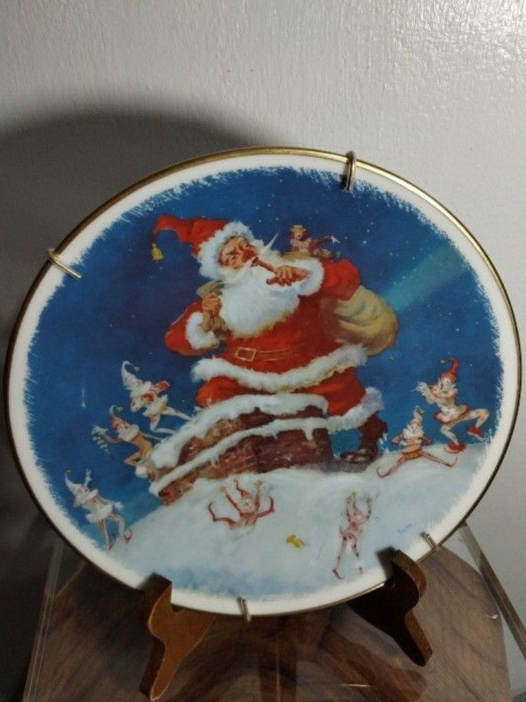 JULIAN RITTER - CHRISTMAS VISIT - PORCELAIN PLATE 8"