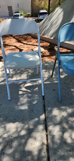 Foldable Metal Chairs 2pcs