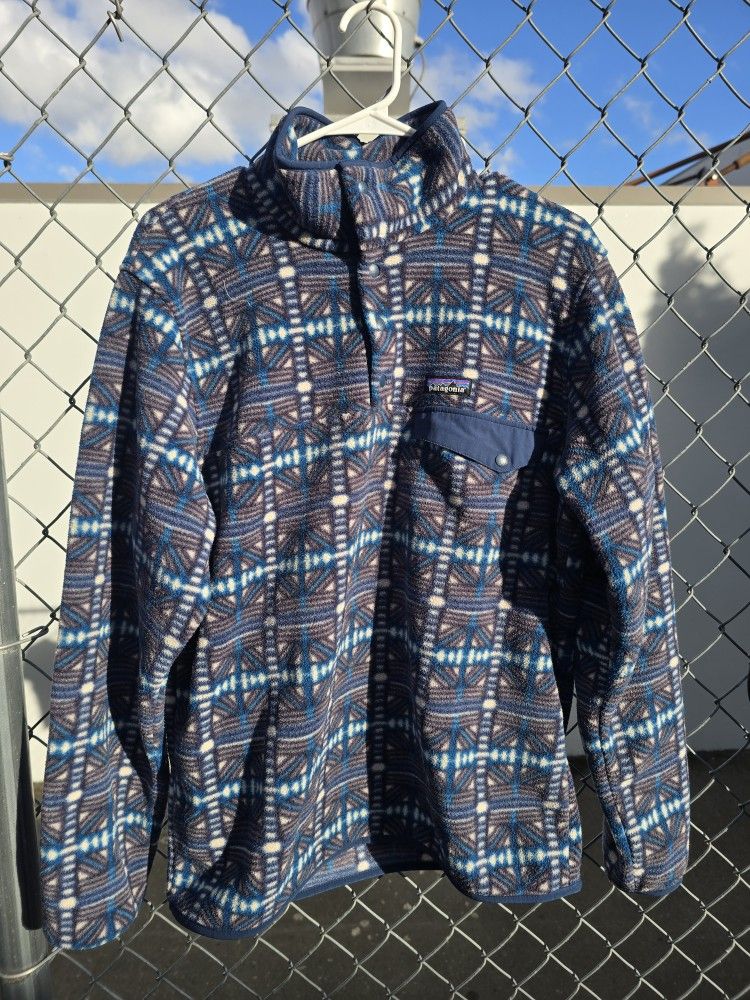 Patagonia Men's Lightweight Synchilla Snap-T Pullover Jacket Snow Beam Meduim