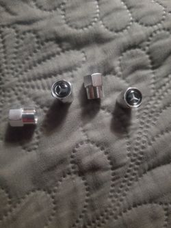 MERCEDES BENZ Silver Tire Valve Stem Caps 