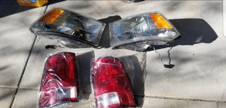Clear Headlights & Taillights for dodge ram 1500 truck