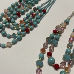 Turquoise String Necklaces
