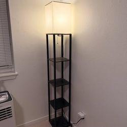 Floor Lamp with Shelves