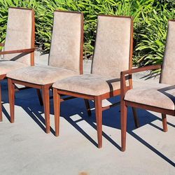 beautiful set of 4 Dillingham brand vintage walnut high back CHAIRS and many Others