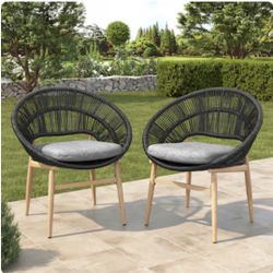 Outdoor Wicker Chair - Set Of 2 - New In Box