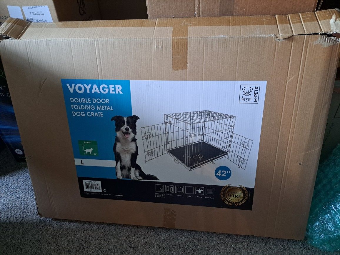 New Large 2 Door Dog Crate