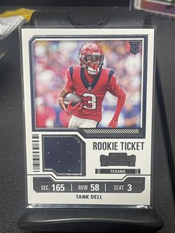 Tank Dell Rookie Ticket Swatch card. 