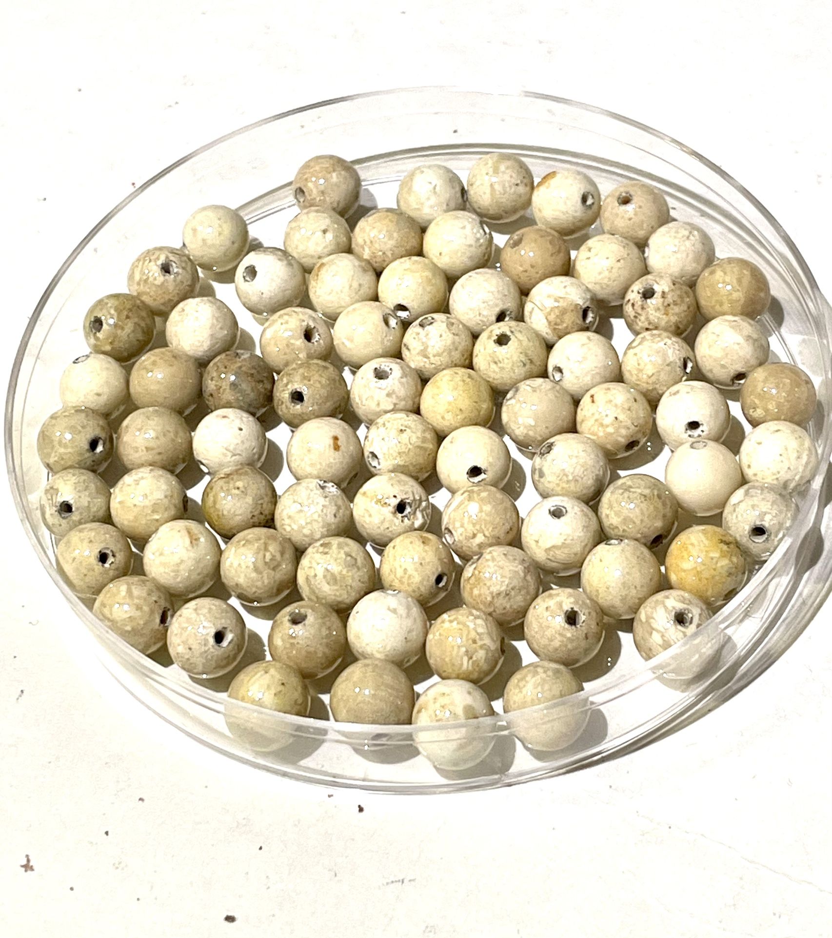 Lot Of 73 Riverstone Beads