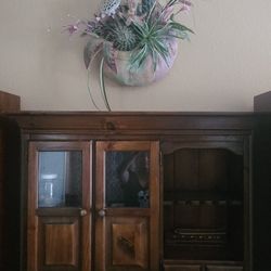 Vintage Liqour Cabinet And Wine Glass Holder. 