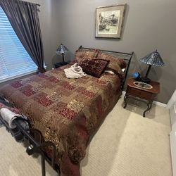 Queen Bed With Frame.   